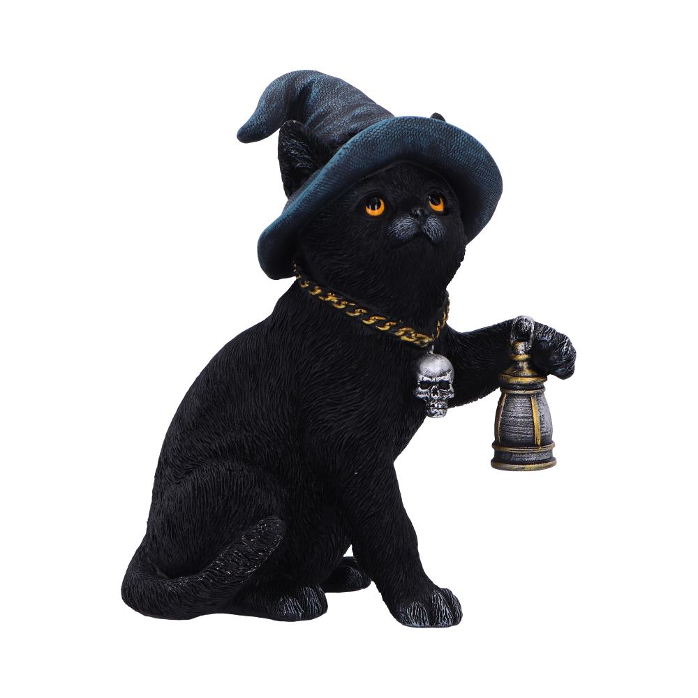 Witch Cat Lantern Figurine 18cm