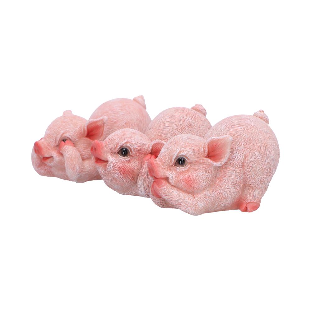 Three Wise Playful Pigs 5.2cm