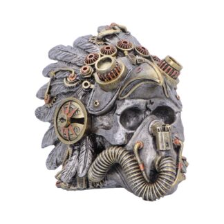 Steampunk Feather Skull 15.7cm