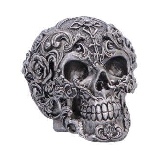 Gilded Memento Gothic Skull Figurine 12.2cm