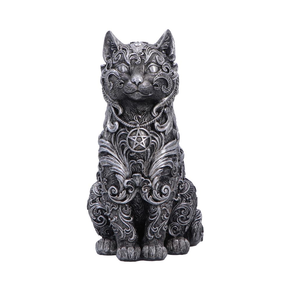 Hexbound Familiar Silver Cat Figurine 23cm