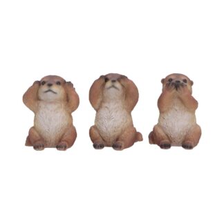 Set of Three Wise Otter figurines 8cm