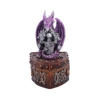 Purple Dragon on Shield Box 13.8cm