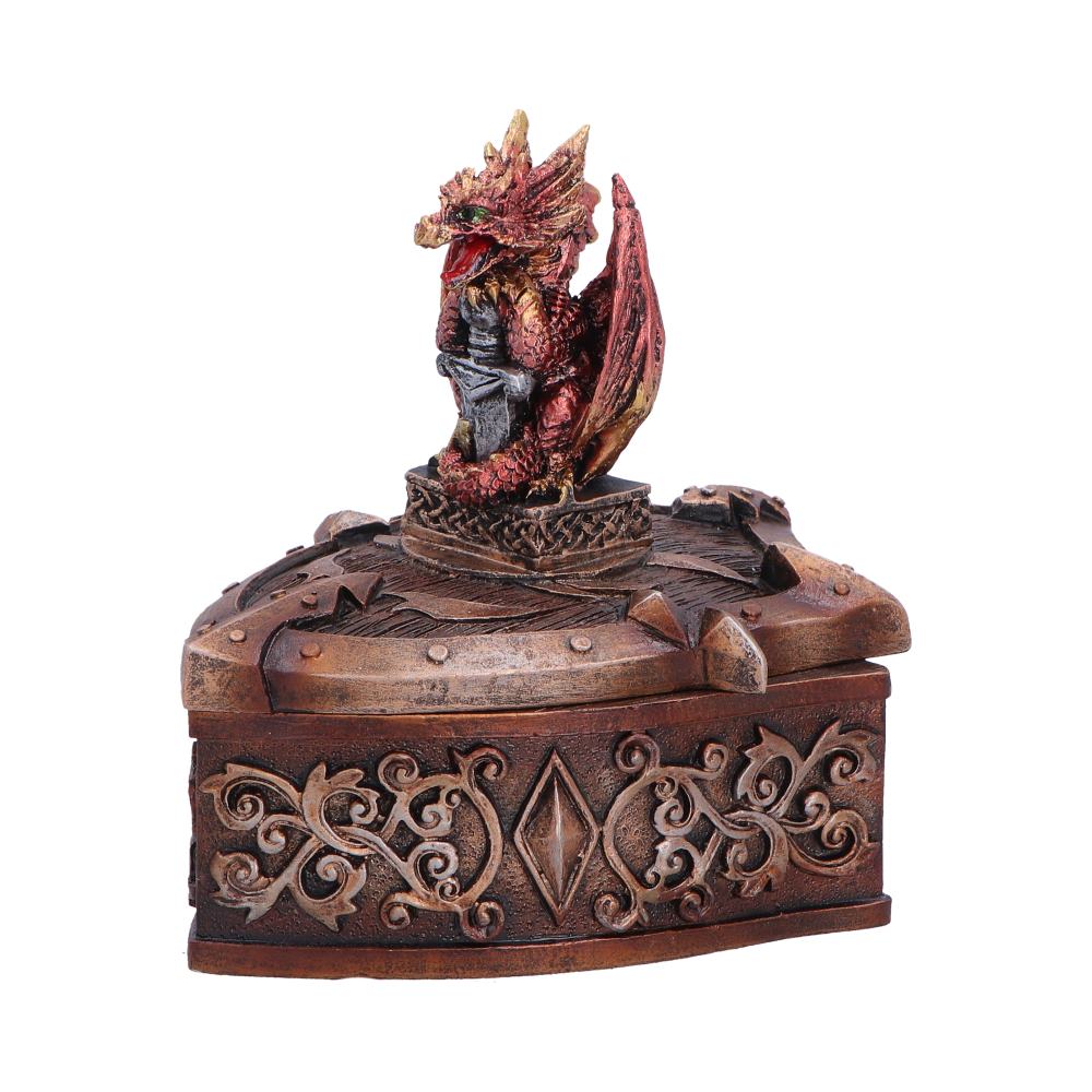 Red Dragon on Shield Box 10.5cm