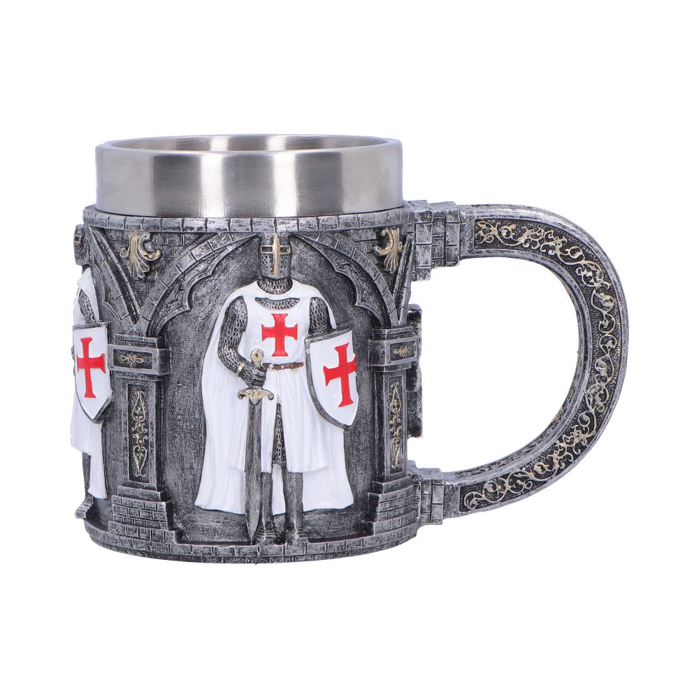 Medieval White Knight Tankard (Small) 11.9cm