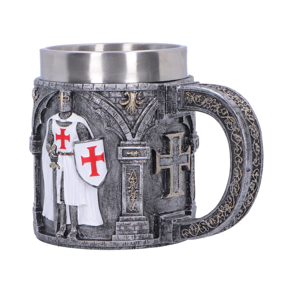 Medieval White Knight Tankard (Small) 11.9cm
