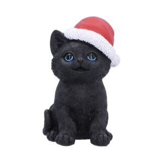Black Cat with Santa Hat 18cm