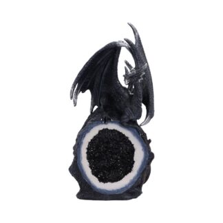 Black Dragon on Geode Figurine 22.6cm