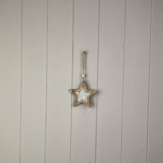 Furry Wooden Hanging Star