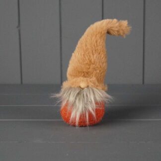 Medium Bright Orange Gonk with Furry Hat
