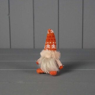 Small Orange and Beige Patterned Gonk