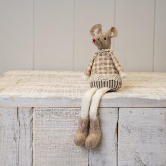 Brown Fabric Sitting Mouse