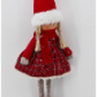 Fabric Hanging Girl in Red Outfit