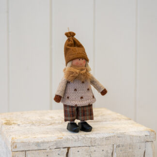 Fabric Standing Boy in Cloggs Brown
