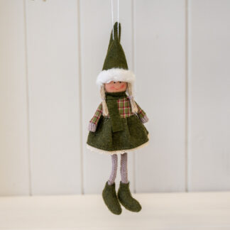 Fabric Hanging Girl in Green