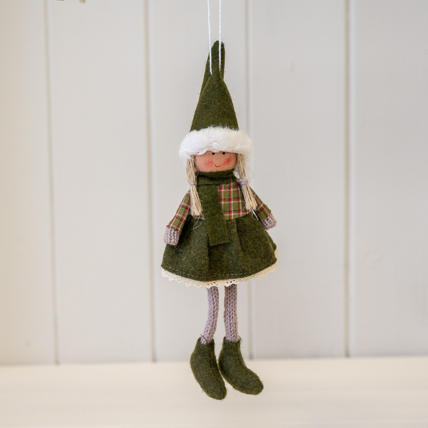 Fabric Hanging Girl in Green