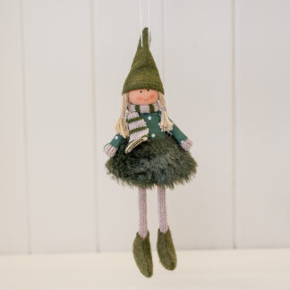 Fabric Hanging Girl in Green