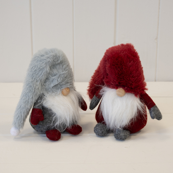 Grey Gonk with Red Feet and Gloves