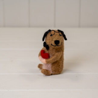 Sausage Dog Holding Rose