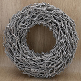 Root Branch Wreath Whitewash 45cm