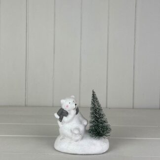 Ceramic Bear deco with light