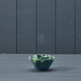 Blue Ceramic Flower Tealight