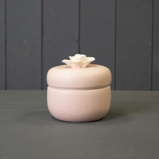 Floral Ceramic Pot With Lid