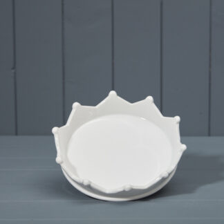 White Ceramic Crown Tray