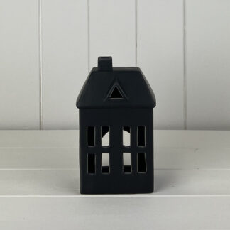 Black Ceramic House Tealight Holder