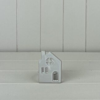 White Ceramic House Tealight Holder