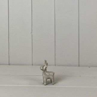 Beige Mottle Ceramic Reindeer Decoration