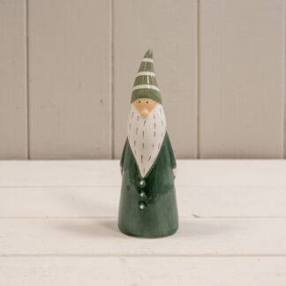 Dark Green/White Ceramic Gonk Decoration