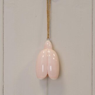 Pink Ceramic Hanging Flower Decoration
