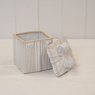 Natural Ceramic Gift Box with Lid