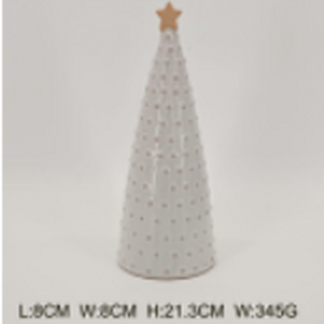 Small Stoneglazed Bobbin Tree with Gold Star