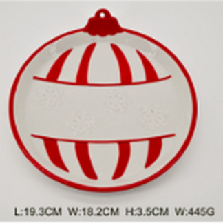 Medium Traditional Red Bauble Plate