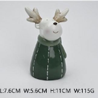 Nordic Green Reindeer Ornament