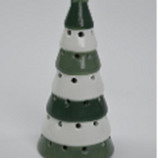 Tall Nordic Green and Winter White LED Christmas Tree