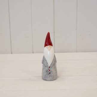 Ceramic Speckled Santa Ornament