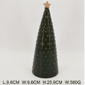 Ceramic Green Pimpled Christmas Tree Medium