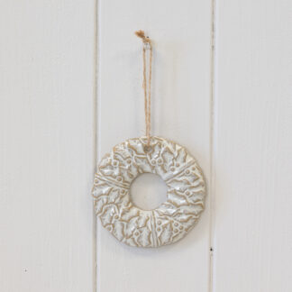 Ceramic Natural Hanging Wreath