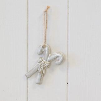 Ceramic Natural Hanging Candy Canes