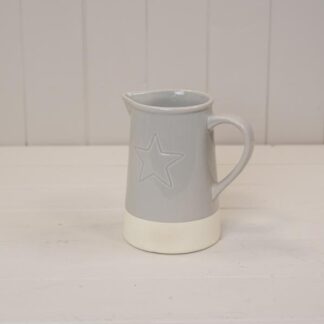 Grey Debossed Star Jug