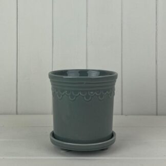 Grey Saucer Pot TD13cm