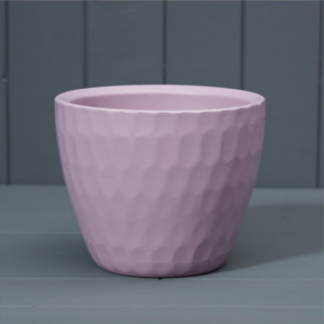 (305 17 187) Matt Lavender Griebling Ceramic Carve Pot