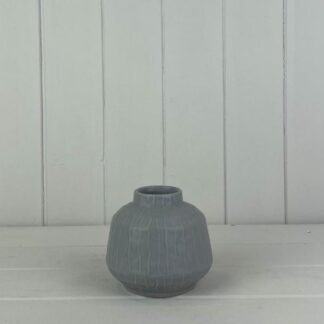 Glazed Pastel Grey Vase