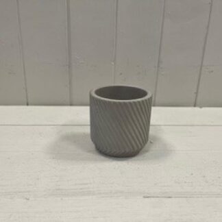 8cm Cylinder Diagonal Grid Pot