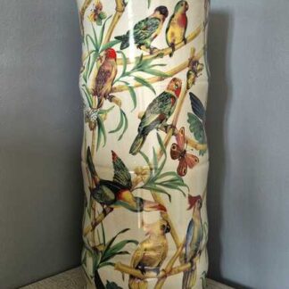 Ceramic Umbrella Stand Bamboo & Tropical Bird Design