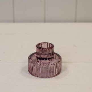Amethyst Glass Candle Holder