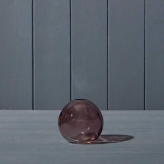 Amethyst Globe Glass Vase